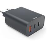 Hama rýchla USB nabíjačka 2x USB-C + USB-A, PD/QC, 65 W, Ecosential