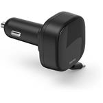 Hama rýchla USB nabíjačka do vozidla, 2x USB-C, PD 30 W, navíjací kábel