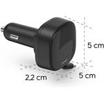 Hama rýchla USB nabíjačka do vozidla, 2x USB-C, PD 30 W, navíjací kábel