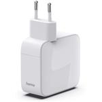 Hama rýchla USB nabíjačka GaN 2x USB-C, PD 30 W, navíjací kábel