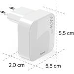 Hama rýchla USB nabíjačka GaN, 2x USB-C PD/QC 40 W, skladacia