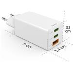 Hama rýchla USB nabíjačka GaN 2x USB-C + USB-A, PD/QC, 65 W