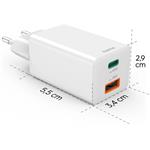 Hama rýchla USB nabíjačka GaN USB-C + USB-A, PD/QC, 45 W
