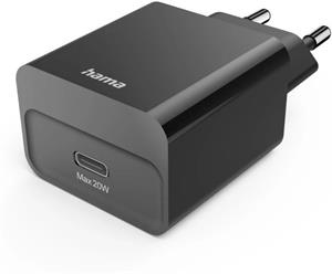 Hama rýchla USB nabíjačka USB-C PD 20 W, čierna