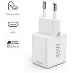 Hama rýchla USB nabíjačka, USB-C PD/QC 45 W, super-mini