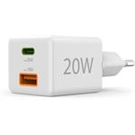 Hama rýchla USB nabíjačka USB-C + USB-A, PD/QC, 20 W