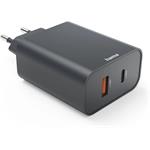 Hama rýchla USB nabíjačka USB-C + USB-A, PD/QC, 45 W, Ecosential