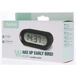 Hama Samos, digitálny budík, zobrazenie teploty, dátumu, čierny