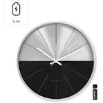 Hama Sicily, nástenné hodiny, priemer 30 cm, tichý chod, čierne/strieborné