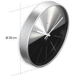 Hama Sicily, nástenné hodiny, priemer 30 cm, tichý chod, čierne/strieborné