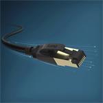 Hama sieťový kábel Cat8 S/FTP RJ45 0,5 m, tienený, 40 Gb/s