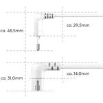 Hama sieťový kábel, obojstranne zahnutý, eurozástrčka – C7, 1,5 m, biely