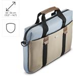 Hama Silvan, taška na notebook, pre 34-36 cm (13,3-14,1"), recyklovaný polyester, béžová/bledomodrá