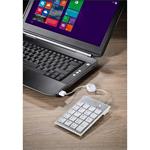 Hama Slimline SK140, numerická klávesnica, USB, biela