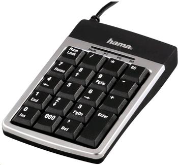 Hama Slimline SK210, USB, numerická klávesnica s 3-usb hub