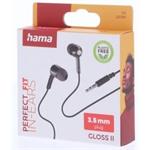 Hama slúchadlá Gloss II, štuple, čierne