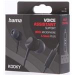 Hama slúchadlá s mikrofónom Kooky, štuple, čierne