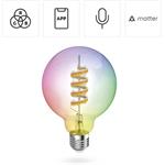 Hama SMART WiFi LED žiarovka, Matter, E27, G95 Filament, guľa, RGBW, stmievateľná, appka