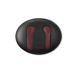 Hama Spirit Unchained, bluetooth slúchadlá, kôstky, ENC, Qi, červená/čierna