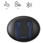 Hama Spirit Unchained, bluetooth slúchadlá, kôstky, ENC, Qi, modrá/čierna