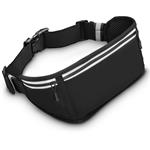 Hama športová bedrová taštička na mobil a drobnosti, reflexné prvky, čierna