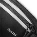 Hama športová bedrová taštička na mobil a drobnosti, reflexné prvky, čierna