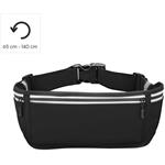 Hama športová bedrová taštička na mobil a drobnosti, reflexné prvky, čierna