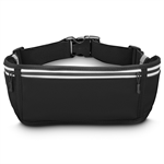 Hama športová bedrová taštička na mobil a drobnosti, reflexné prvky, čierna