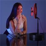 Hama SpotLight FoldUp RGB 102, kruhové LED svetlo 10,2" pre smartfóny, RGB, skladacie