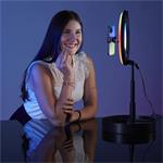 Hama SpotLight FoldUp RGB 102, kruhové LED svetlo 10,2" pre smartfóny, RGB, skladacie