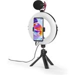 Hama SpotLight Smart 80 II, kruhové LED svetlo 8", držiak mobilu, diaľková spúšť, stolný statív