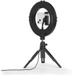 Hama SpotLight Smart 80 II, kruhové LED svetlo 8", držiak mobilu, diaľková spúšť, stolný statív