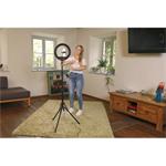 Hama SpotLight Steady 120 III, kruhové LED svetlo 12" pre smartfóny, Bluetooth spúšť, statív