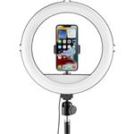 Hama SpotLight Steady 120 III, kruhové LED svetlo 12" pre smartfóny, Bluetooth spúšť, statív