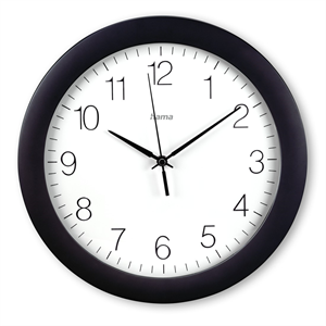 Hama Tenerife, nástenné hodiny, riadené rádiovým signálom, priemer 30 cm, čierne
