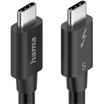 Hama Thunderbolt 5 kábel, USB-C, 1 m, 80 Gb/s, 240 W