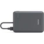 Hama Travel, powerbanka 10000 mAh, 3 A, výstup: 2x USB-C, s integrovaným káblom