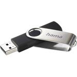 Hama USB 2.0 Flash Drive Rotate, 16 GB, 10 MB/s, čierna/strieborná