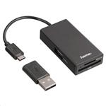 Hama USB 2.0 OTG Hub, čítačka kariet pre smartfón/tablet/notebook/PC