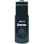 Hama USB 3.0 Flash Drive Rotate, 256 GB, 70 MB/s, petrolejová modrá