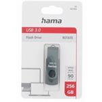 Hama USB 3.0 Flash Drive Rotate, 256 GB, 70 MB/s, petrolejová modrá