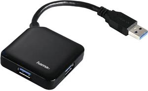 Hama USB-3.0 Hub 1:4, čierny