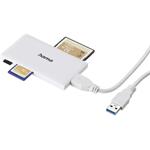 Hama USB 3.0 multi čítačka kariet, SD/micro SD, CF, MS, biela