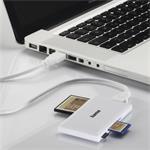 Hama USB 3.0 multi čítačka kariet, SD/micro SD, CF, MS, biela