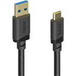 Hama USB A-C kábel 0,75 m, USB 3.2 Gen1 5 Gb/s, čierny