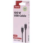 Hama USB-C 2.0 kábel, 1,2 m, Ecosential, 100W, čierny