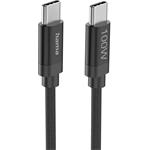 Hama USB-C 2.0 kábel Fabric, 3 m, 100 W, opletený