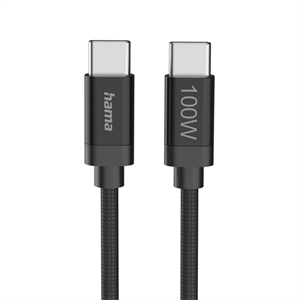 Hama USB-C 2.0 kábel Fabric, 3 m, 100 W, opletený