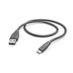 Hama USB-C 2.0 kábel, typ A-C, 1,5 m, čierny