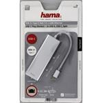 Hama USB-C 3.1 hub Aluminium, 2x USB-A, USB-C, LAN (Ethernet)